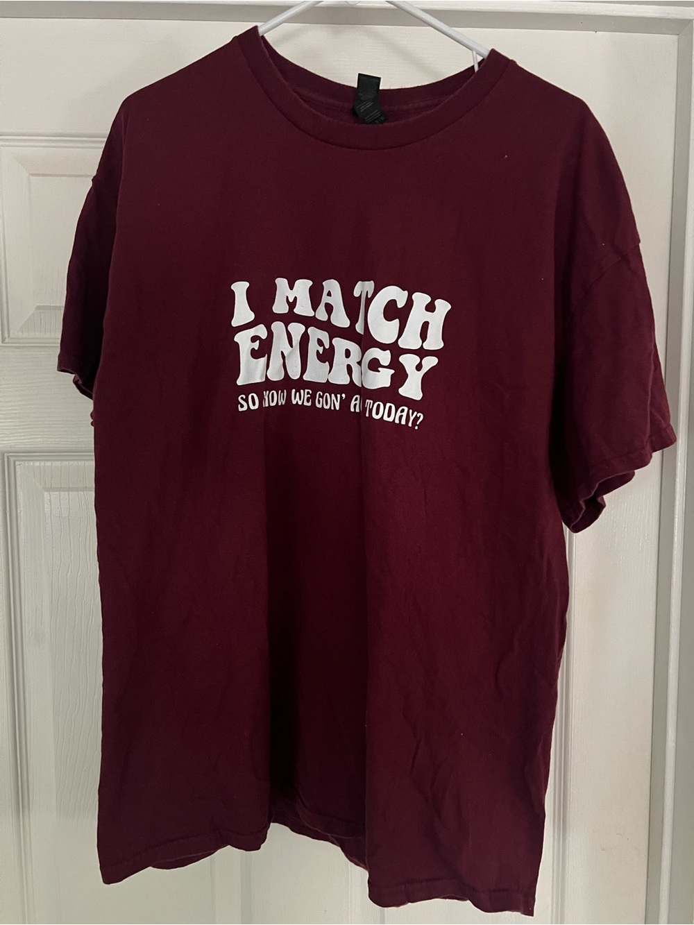 I Match Energy Graphic Tee - Burgundy